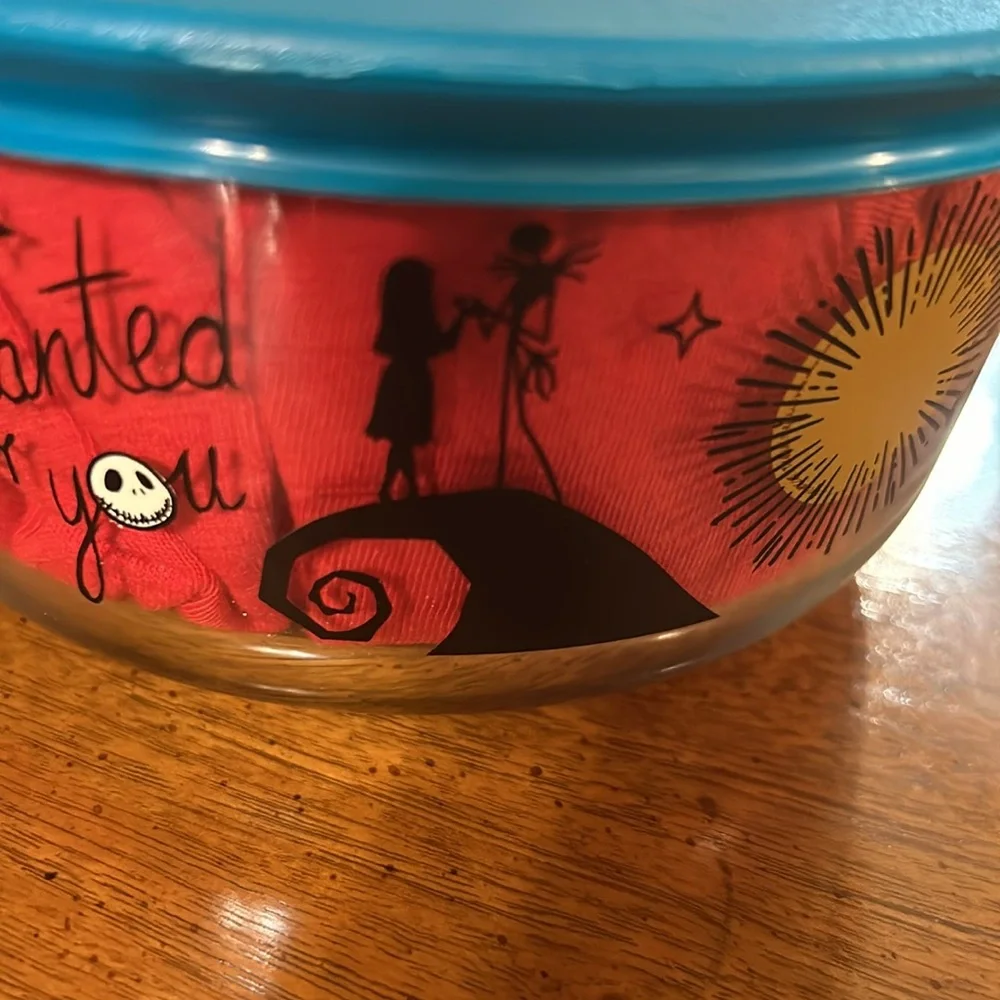 Disney The Nightmare Before Christmas Food Storage Glass Container Bowl